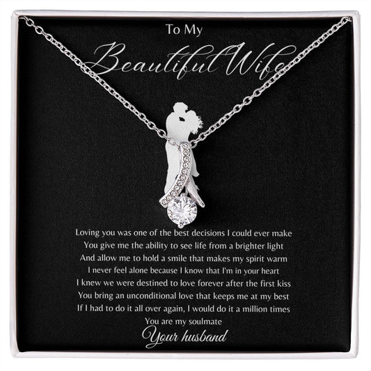 To My Beautiful Wife- Alluring Beauty Necklace