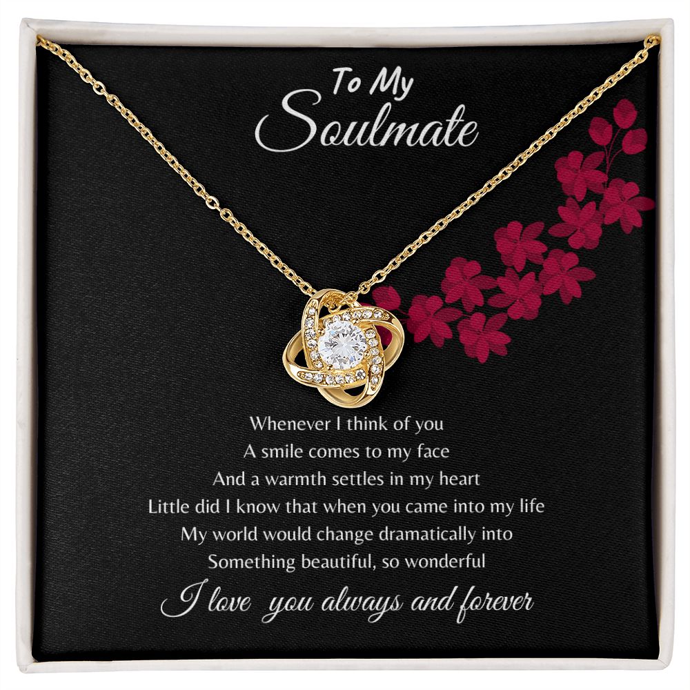 To My Soulmate- Love Knot Necklace
