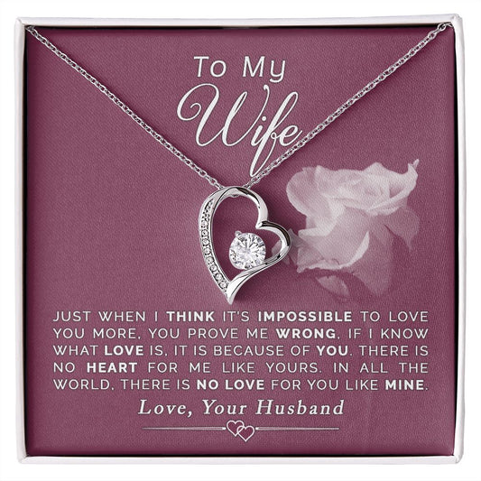 To My Wife- Forever Love Necklace
