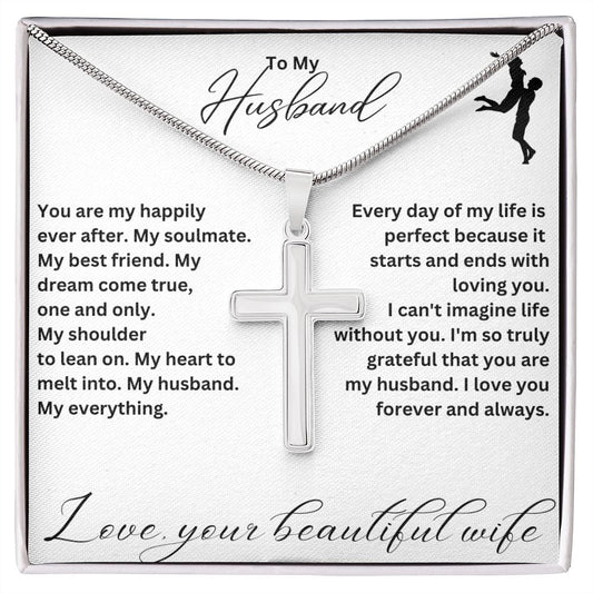 To my Husband - Cross Necklace
